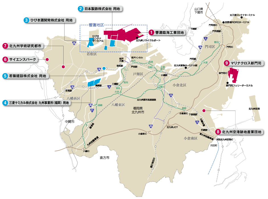 産業用地一覧図